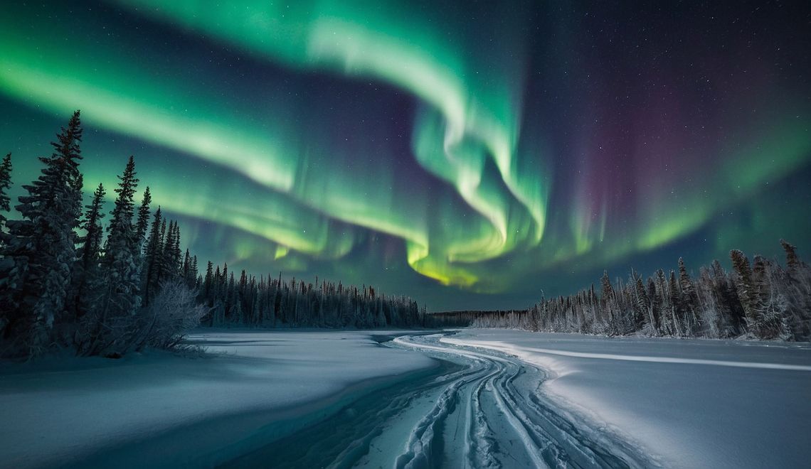 Aurora Enchanting - AI generated digital art